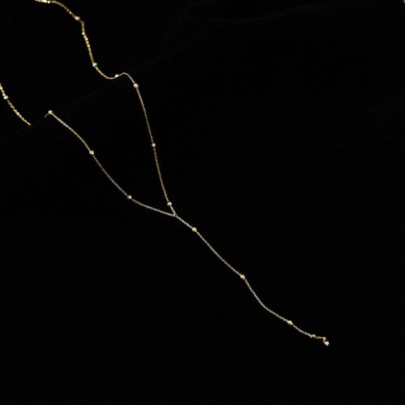 #NEW 925 Sterling Silver Bead Chain Drop Necklace - Picture 2 of 7